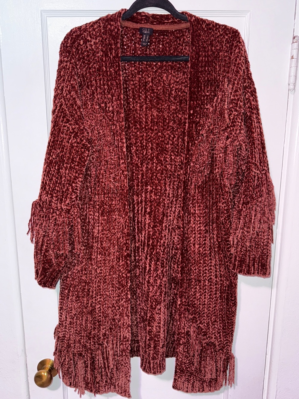 Chenille Fringe Cardigan